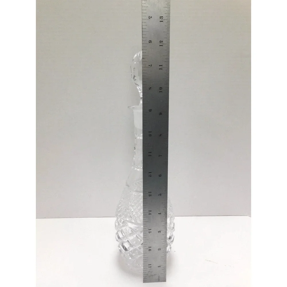 Vintage Heavy Cut Crystall Wine Decanter 12